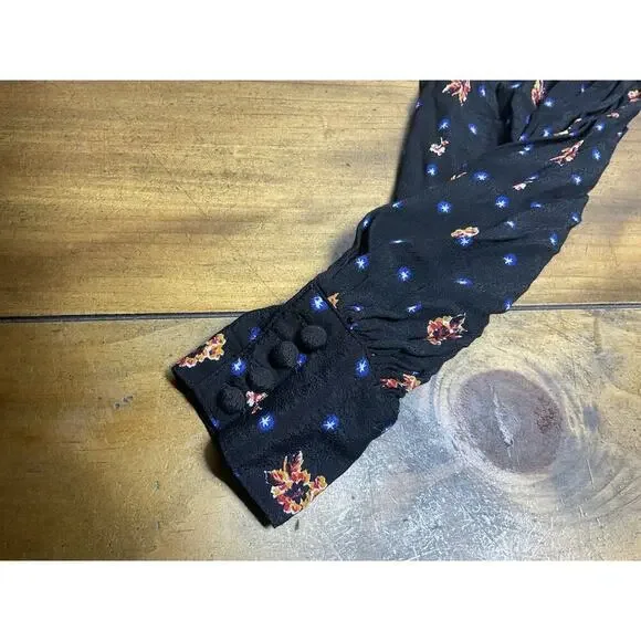 Free People Two Faces Mini Dress Black Floral Size XS - Picture 7 of 12